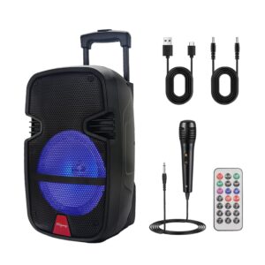 QS-805 Portable Bluetooth PA Speakers - 8in Bass